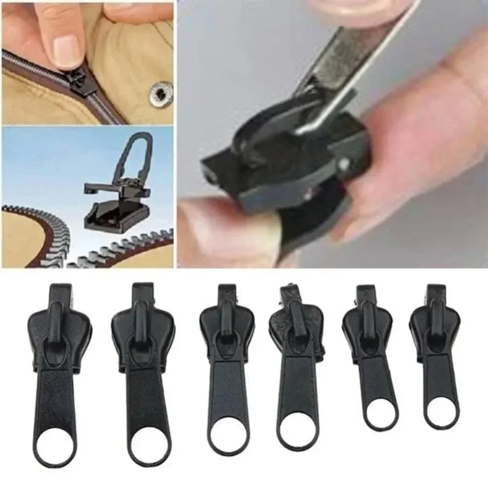 6-Piece Universal Zipper Repair Kit – Replacement Zip Sliders