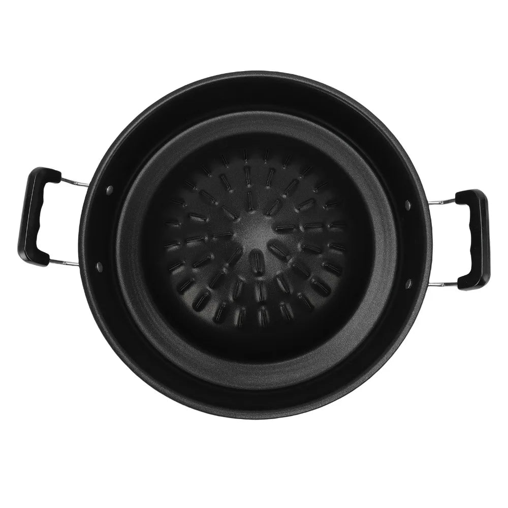 Cast Iron Thai BBQ Grill Pan – Raised Dome Hot Pot Camping Cast Iron Grill Pan Nixie