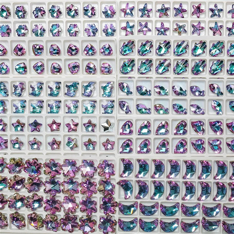 10Pcs Violet Crystal Glass Charm Beads for DIY Jewelry Making Glass Jewelry Beads Nixie