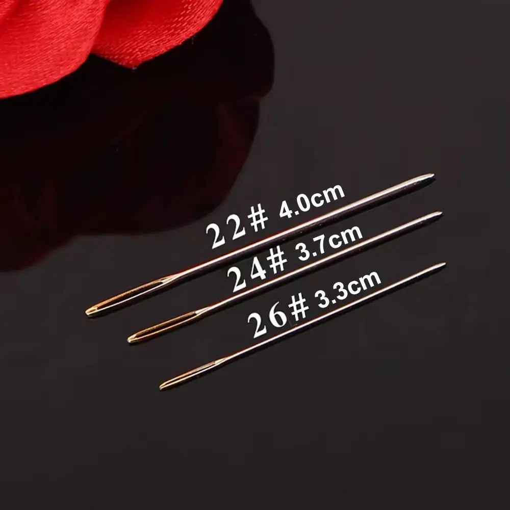100Pcs Cross Stitch Needles Set – Sizes 22/24/26# Stainless Steel Embroidery Needle Set Nixie