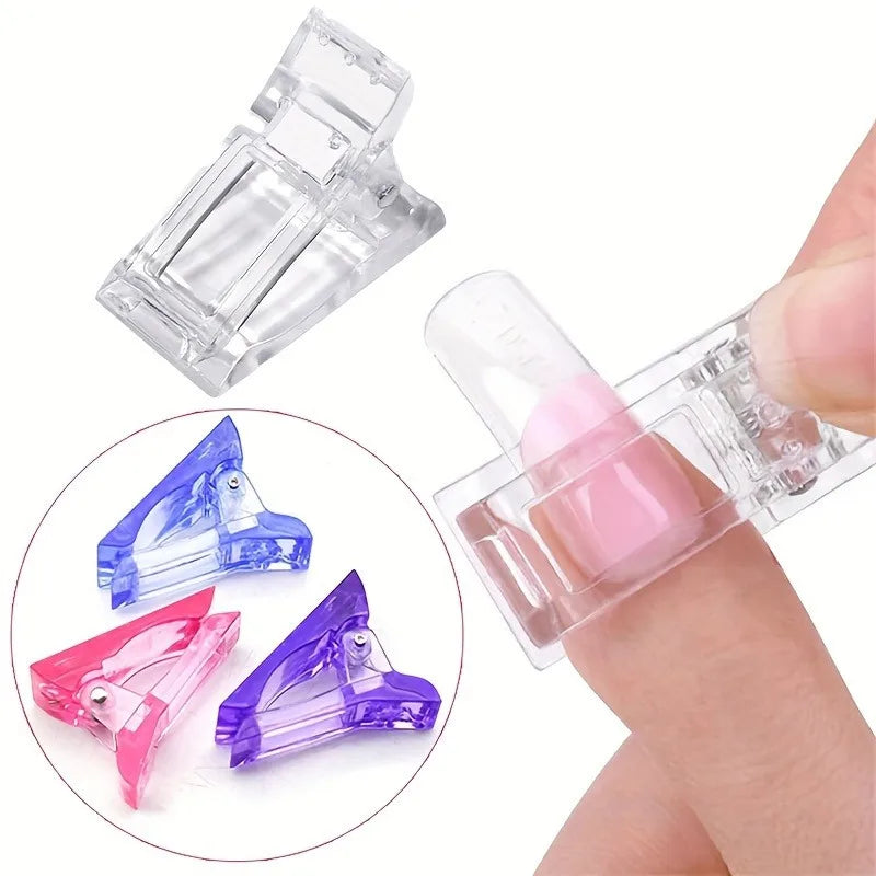 Acrylic Nail Extension Clips – Gel Builder UV Clamp Set Nail Builder Clips Nixie