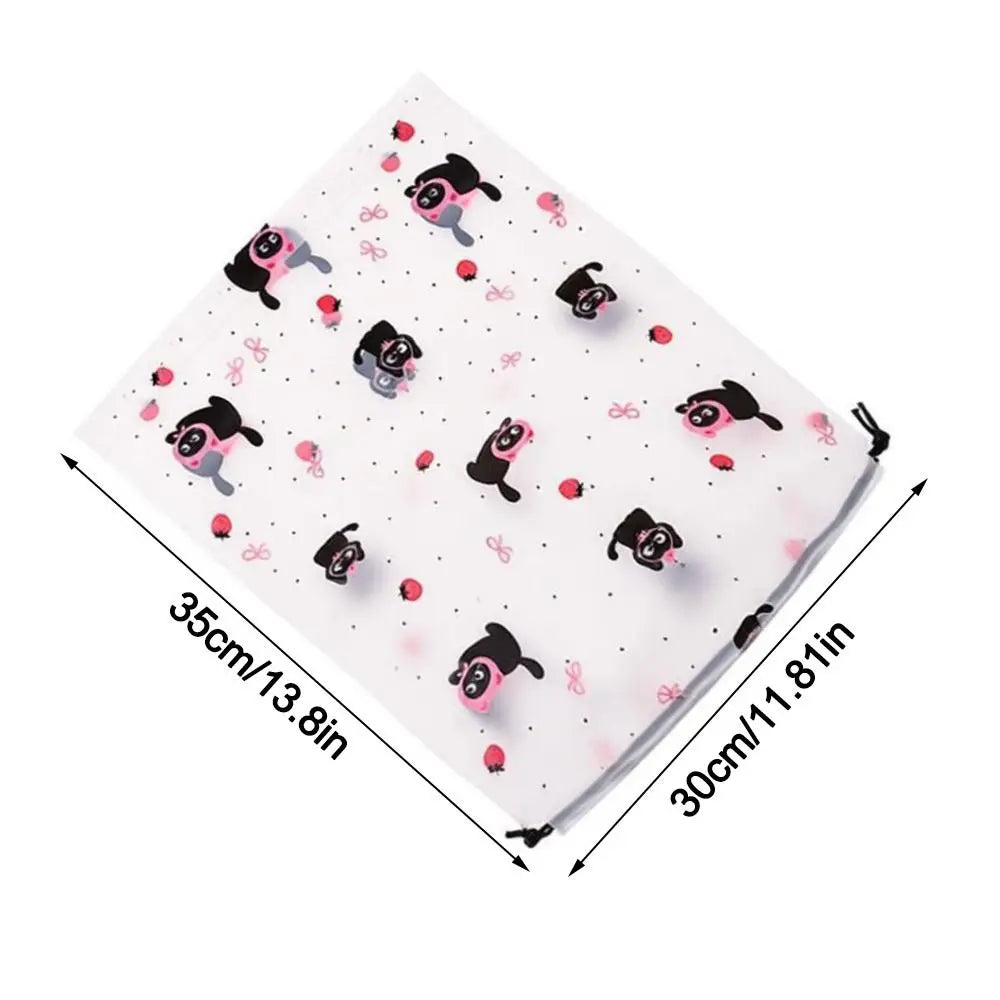 10-Pack Cartoon Drawstring Shoe Bags – Waterproof Organizer
