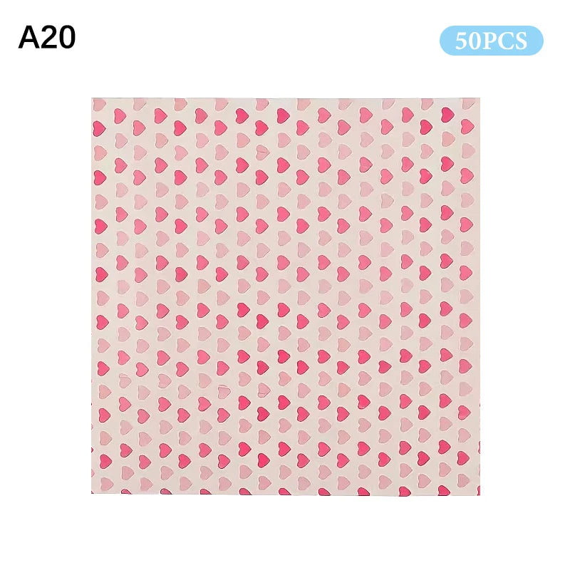 50Pcs Food Grade Non-Stick Baking Wax Paper – Floral Print Baking Wax Paper Nixie A20