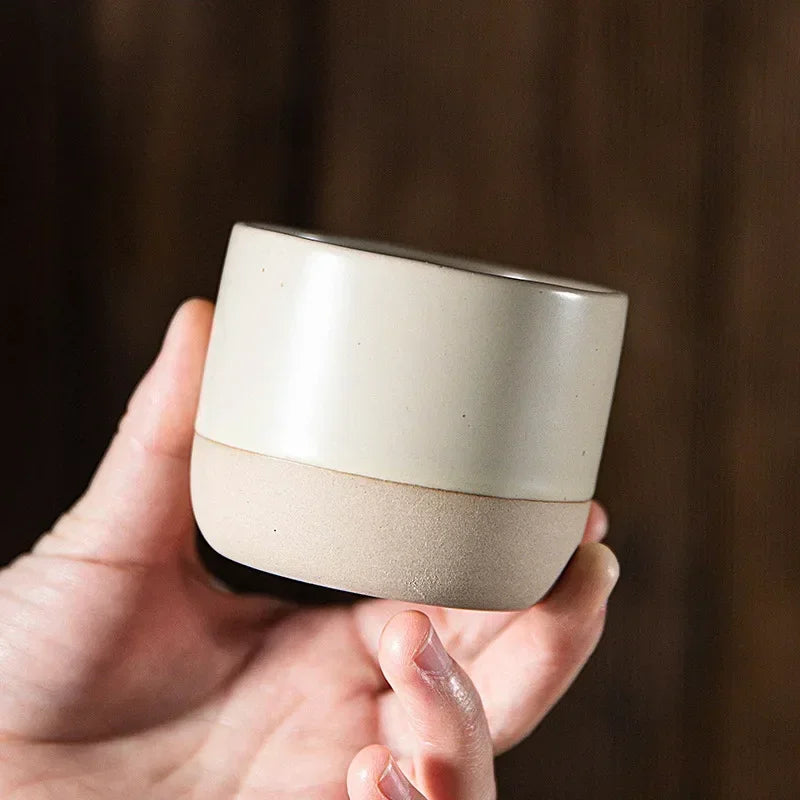 Japanese Retro Stone Ceramic Espresso Cup – Wabi-Sabi Style Ceramic Espresso Cup Nixie