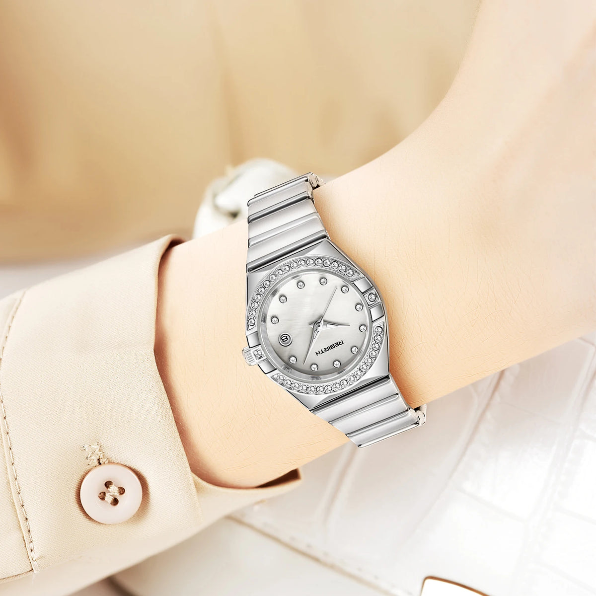 REBIRTH Luxury Women's Quartz Watch – Waterproof & Luminous Women's Quartz Watch Nixie