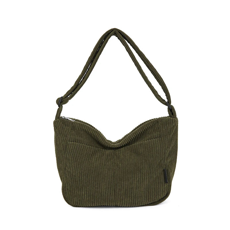 Japanese Corduroy Tote Bag – Large Shoulder & Crossbody Handbag Corduroy Tote Bag Nixie