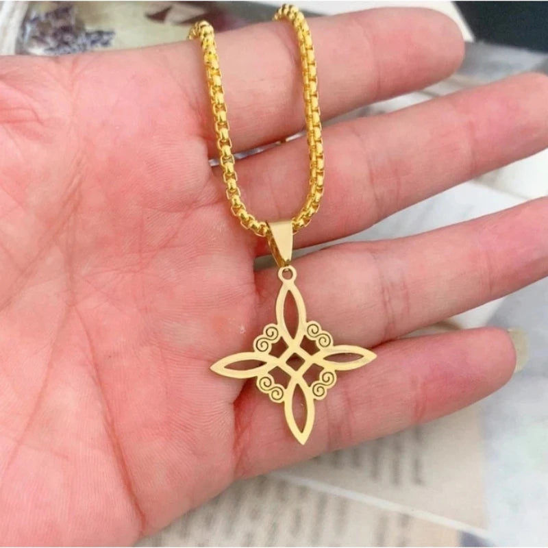 Celtic Knot Stainless Steel Clavicle Necklace for Women Pendant Necklace Nixie XL1744-3