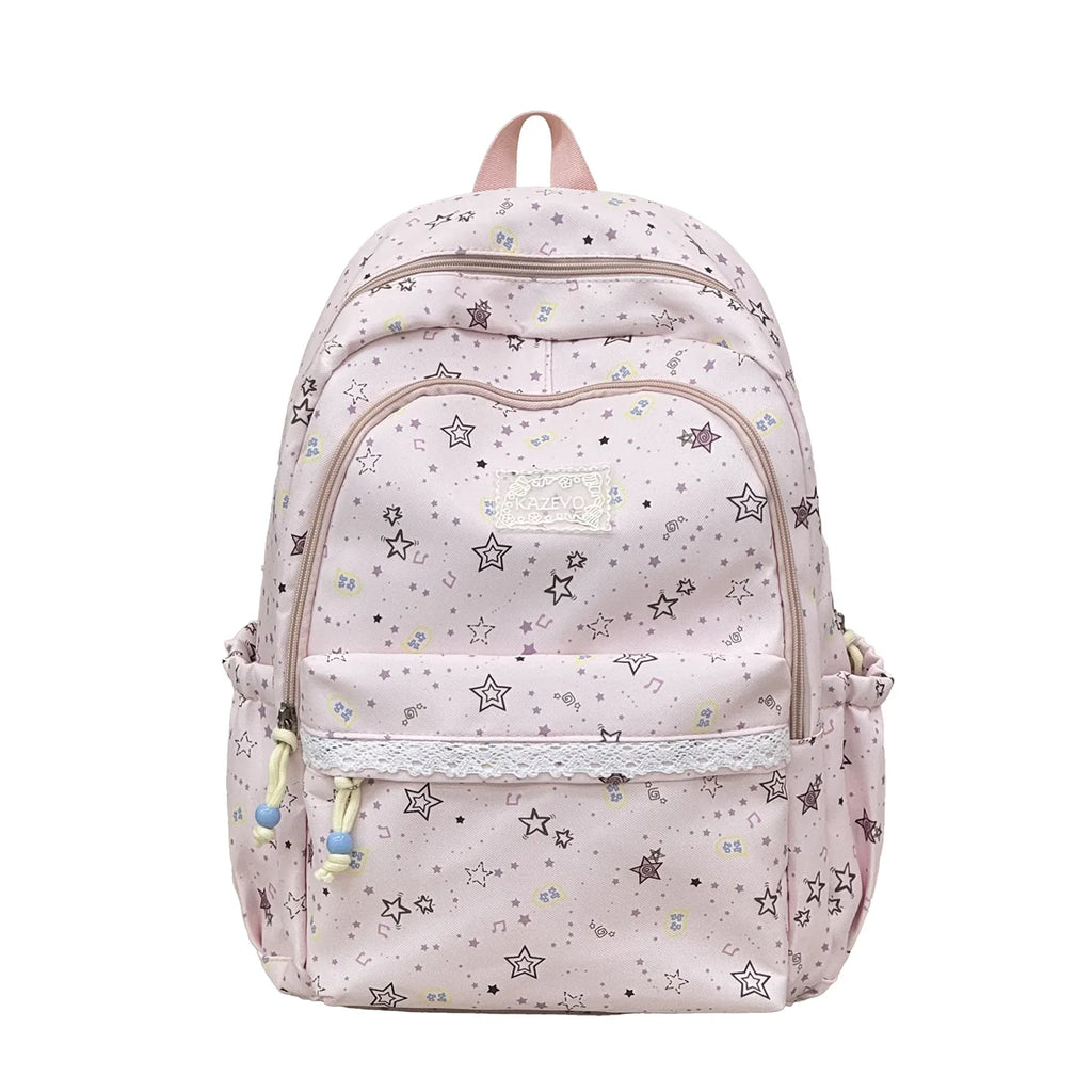 Japanese Mori Star Backpack – Teen School & Travel Rucksack Student Backpack Nixie BB-1486 Pink large size