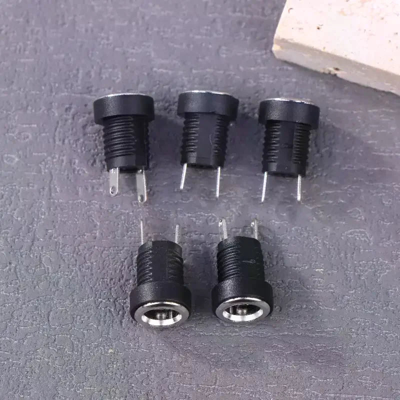 5 Pairs DC 5.5×2.1mm Male Plug & Female Panel Mount Connector DC Power Connector Nixie