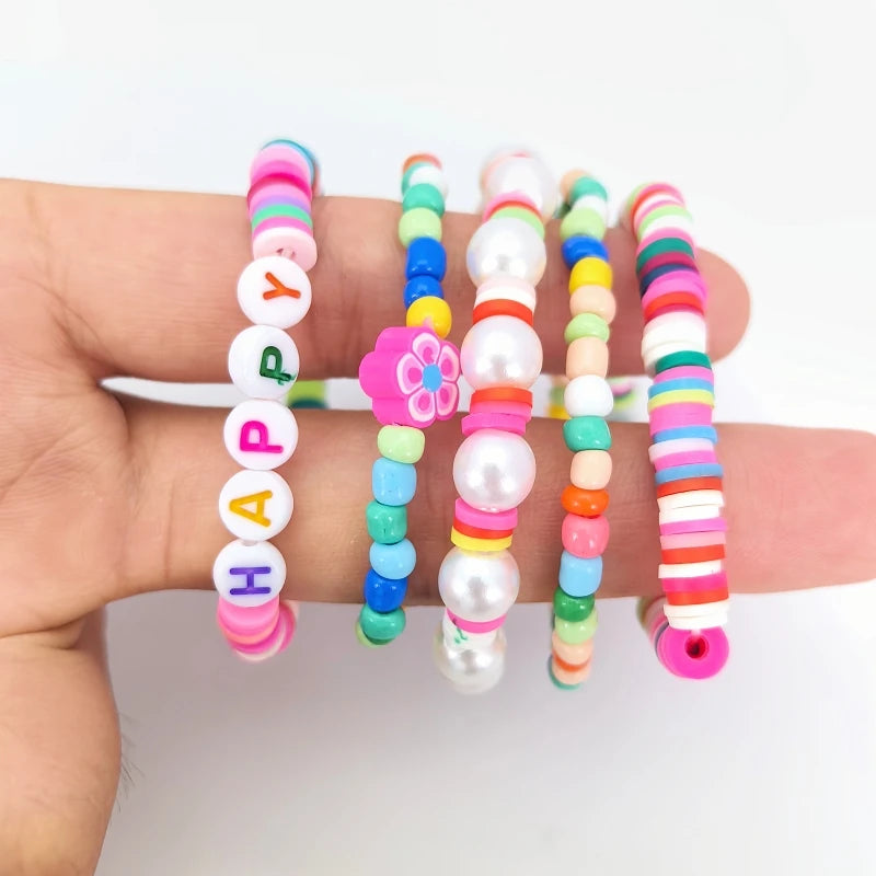Kids Colorful Letter Beaded Bracelet – Stackable Fashion Jewelry