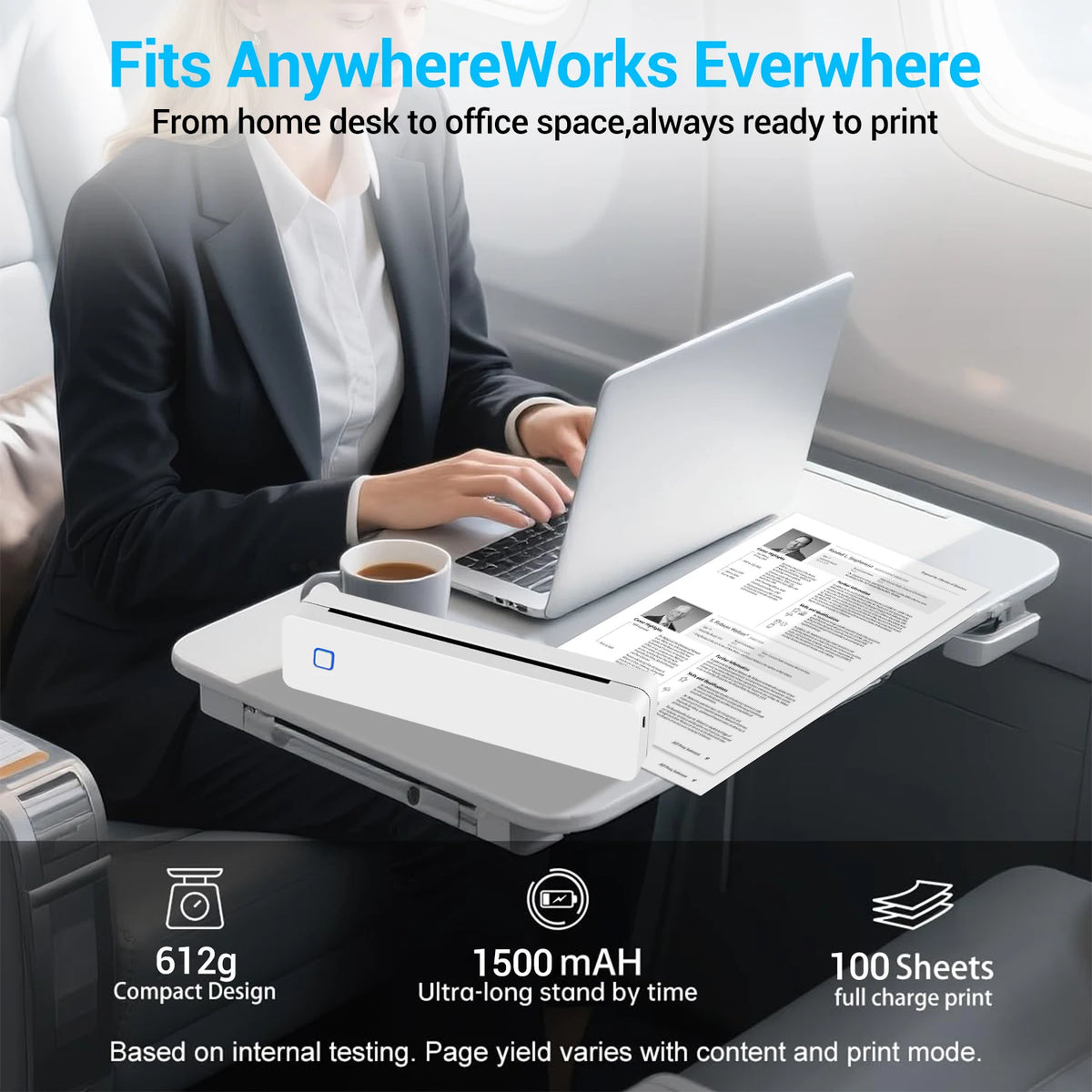 INSTOFC Bluetooth Portable A4 Thermal Printer – Inkless