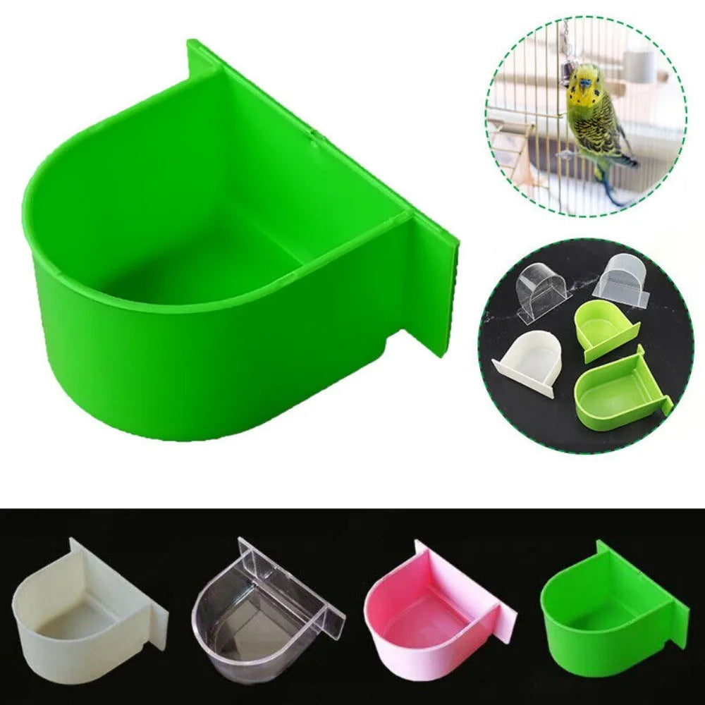 Bird Cage Feeder Bowl – Splash-Proof Food & Water Cup Bird Cage Feeder Nixie