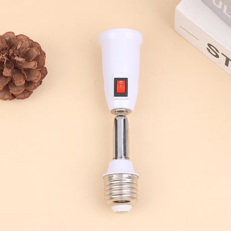 E27 to E27 Flexible Lamp Holder Extension Adapter with Switch Lamp Socket Adapter Nixie