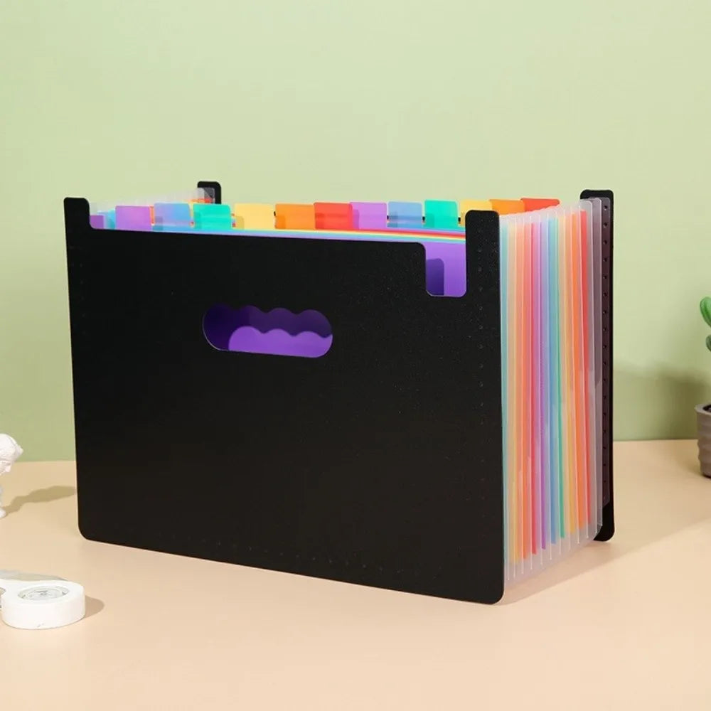 Expanding File Box 13/25 Pockets A4 Accordion Folder Organizer