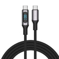 Rocoren 100W USB-C Cable 5A Fast Charging LED Display PD USB-C Charging Cable Nixie PD 100W 1m