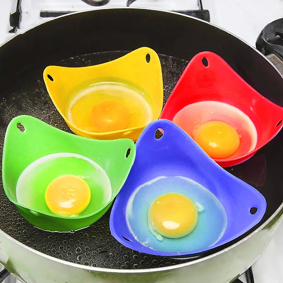 Silicone Egg Poacher Cups – Microwave, Air Fryer & Stovetop Egg Poacher Cups Nixie