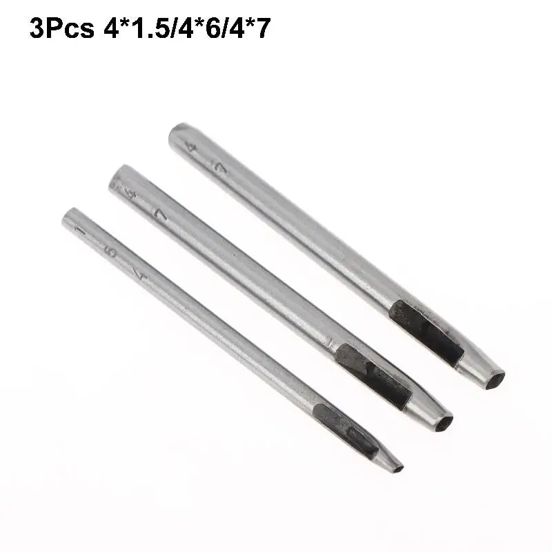 Oval Leather Hole Punch Set – 3 or 5 Pcs Steel DIY Craft Tool Leather Hole Punch Nixie A