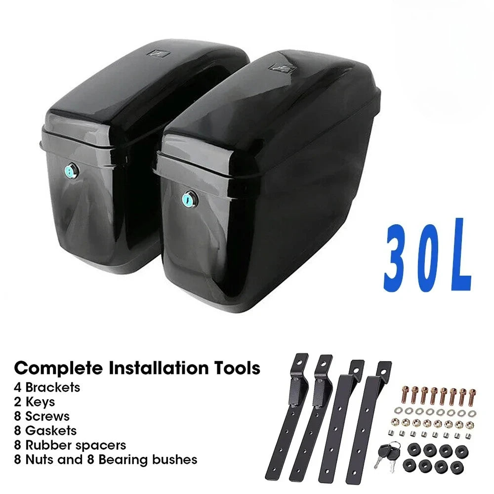 KEMITOUR Hard Motorcycle Saddlebags ABS Side Bags 22L–30L Motorcycle Saddlebags Nixie 30L