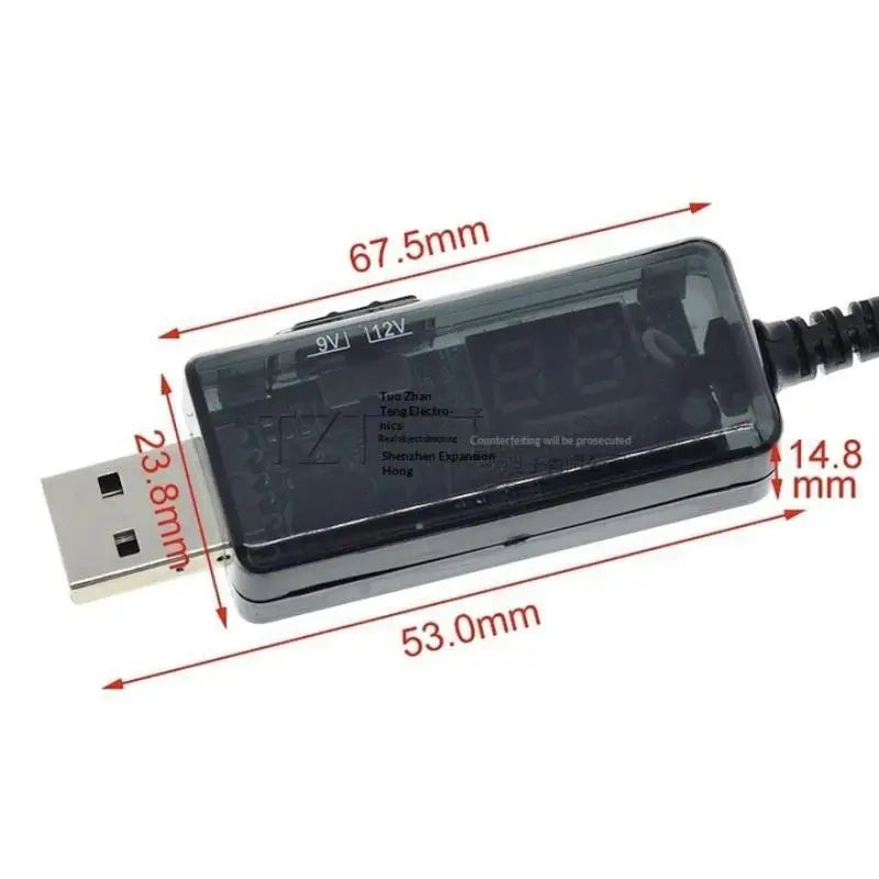 USB Boost Converter Cable 5V to 9V/12V Step-Up DC Power Cable DC Boost Converter Cable Nixie A