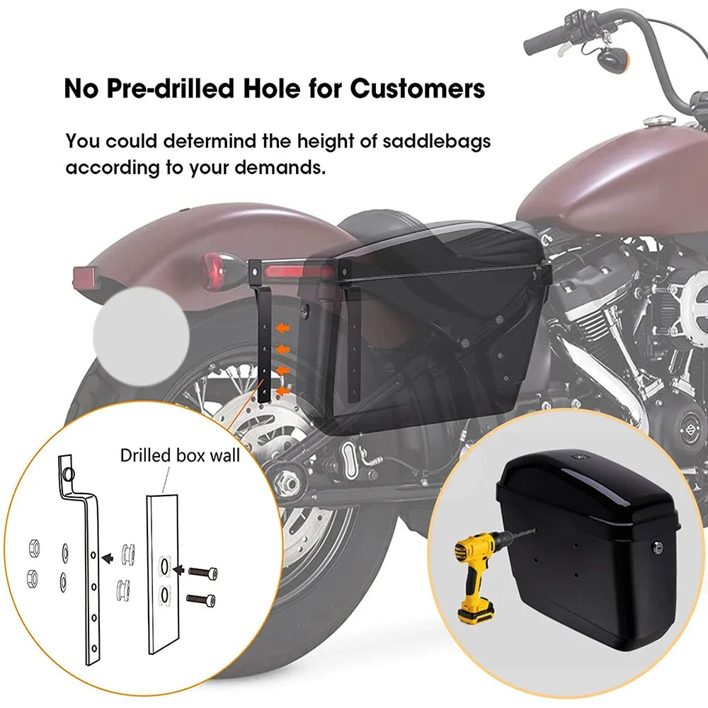 KEMITOUR Hard Motorcycle Saddlebags ABS Side Bags 22L–30L Motorcycle Saddlebags Nixie
