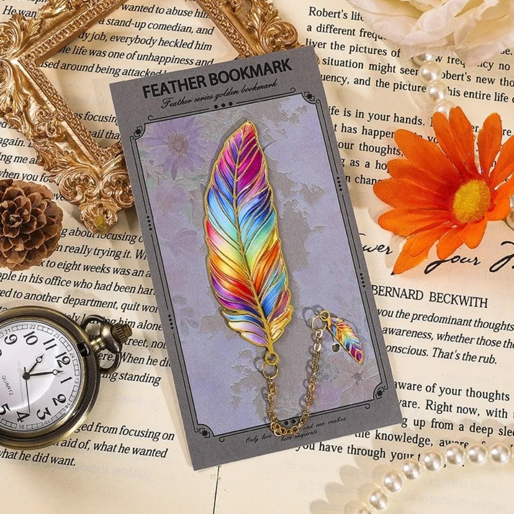 Colorful Metal Bookmark with Tassel Pendant – Student Gift Metal Bookmark Nixie 05