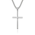 Cross Pendant Choker Necklace | Unisex Stainless Steel Gift Pendant Necklace Nixie White