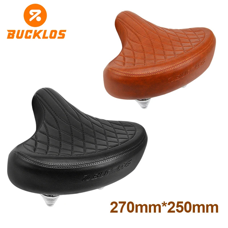BUCKLOS Wide Ergonomic Bike Saddle – Cushioned MTB & Road Seat Bike Saddle Nixie