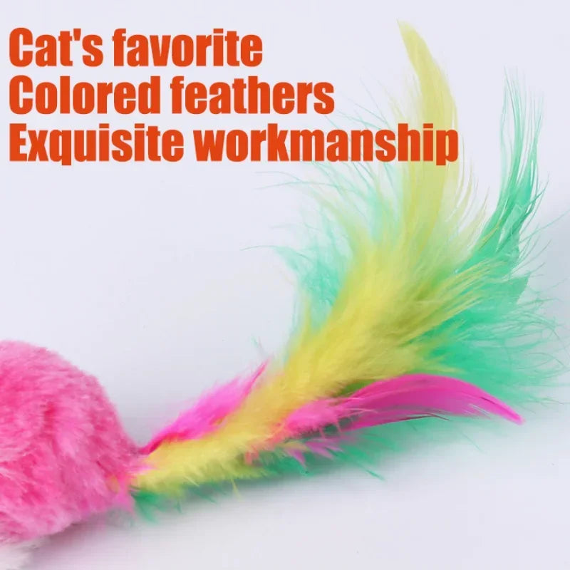 Cat Toy Plush Mouse Set – Interactive Squeaky Kitten Toys Cat Toy Set Nixie