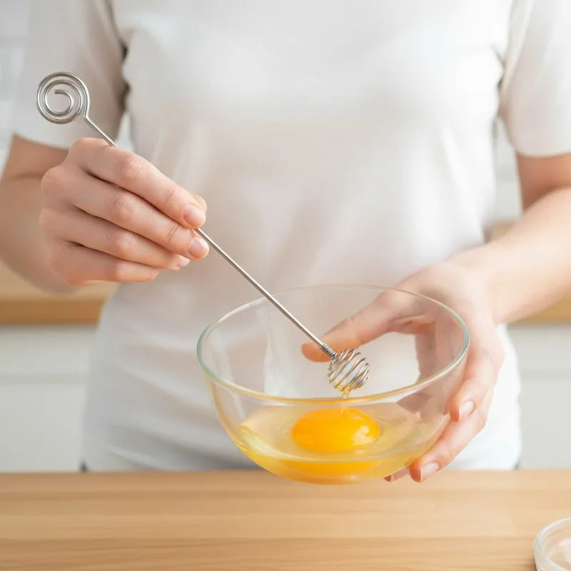 304 Stainless Steel Manual Mixer – Egg Beater & Cocktail Stirrer Manual Kitchen Mixer Nixie