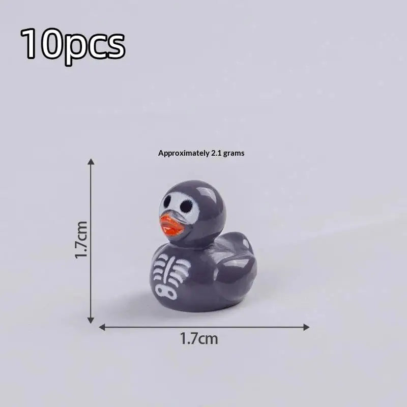 Halloween Mini Resin Duck Figurines – 10pc Spooky Set