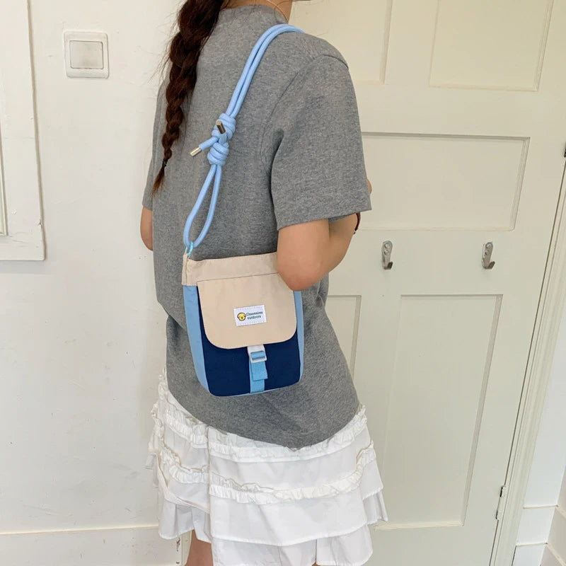 Korean Mini Crossbody Phone Bag – Color Block Shoulder Bag Crossbody Shoulder Bag Nixie