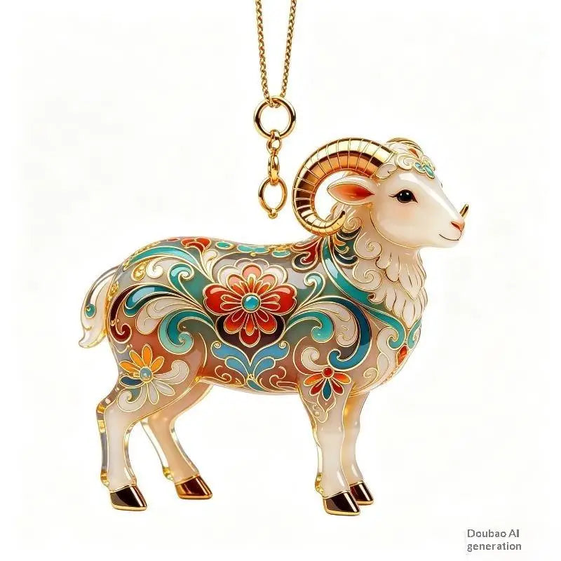 Acrylic Chinese Zodiac Goat Hanging Ornament | Lunar New Year