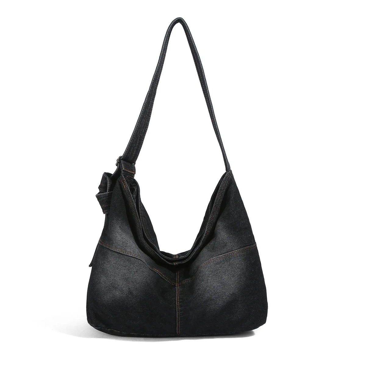 Nixie Japanese Denim Crossbody Bag – Large Capacity Casual Denim Crossbody Bag Nixie Black