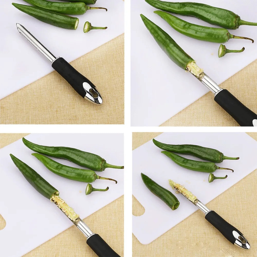 Stainless Steel Pepper & Fruit Corer Remover Tool | Nixie