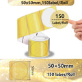 Thermal Label Paper for Phomemo M110 M200 M220 – Adhesive Stickers Thermal Label Sticker Nixie 50x50 gold clear