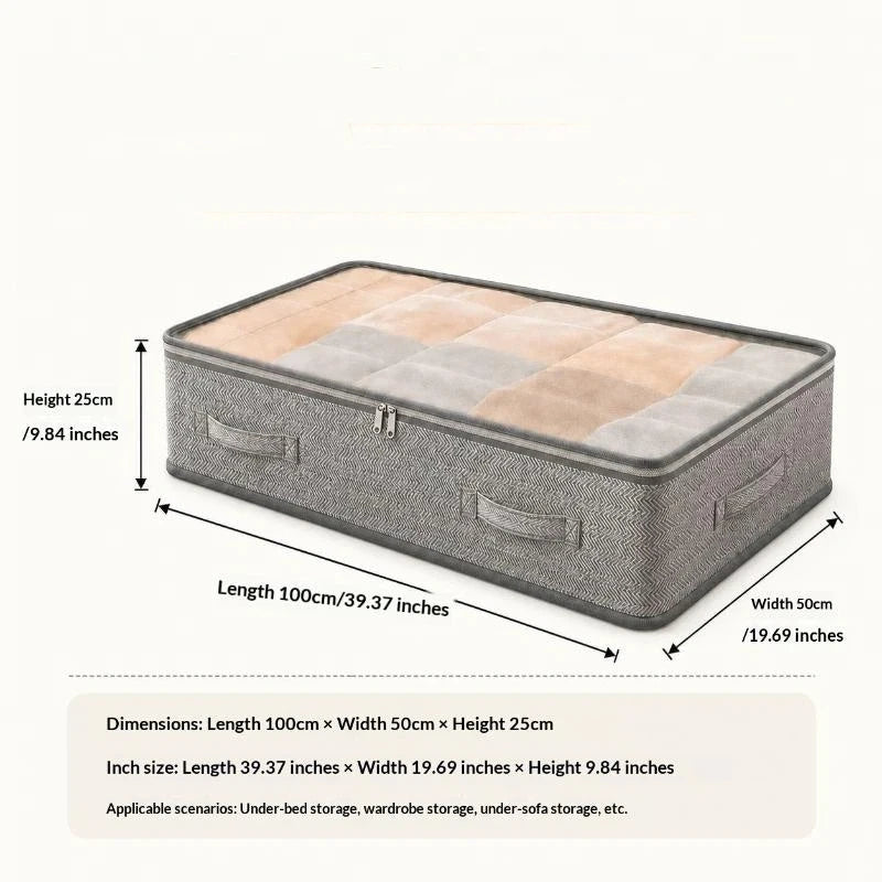 Under Bed Storage Organizer – Foldable Large Capacity with Handles