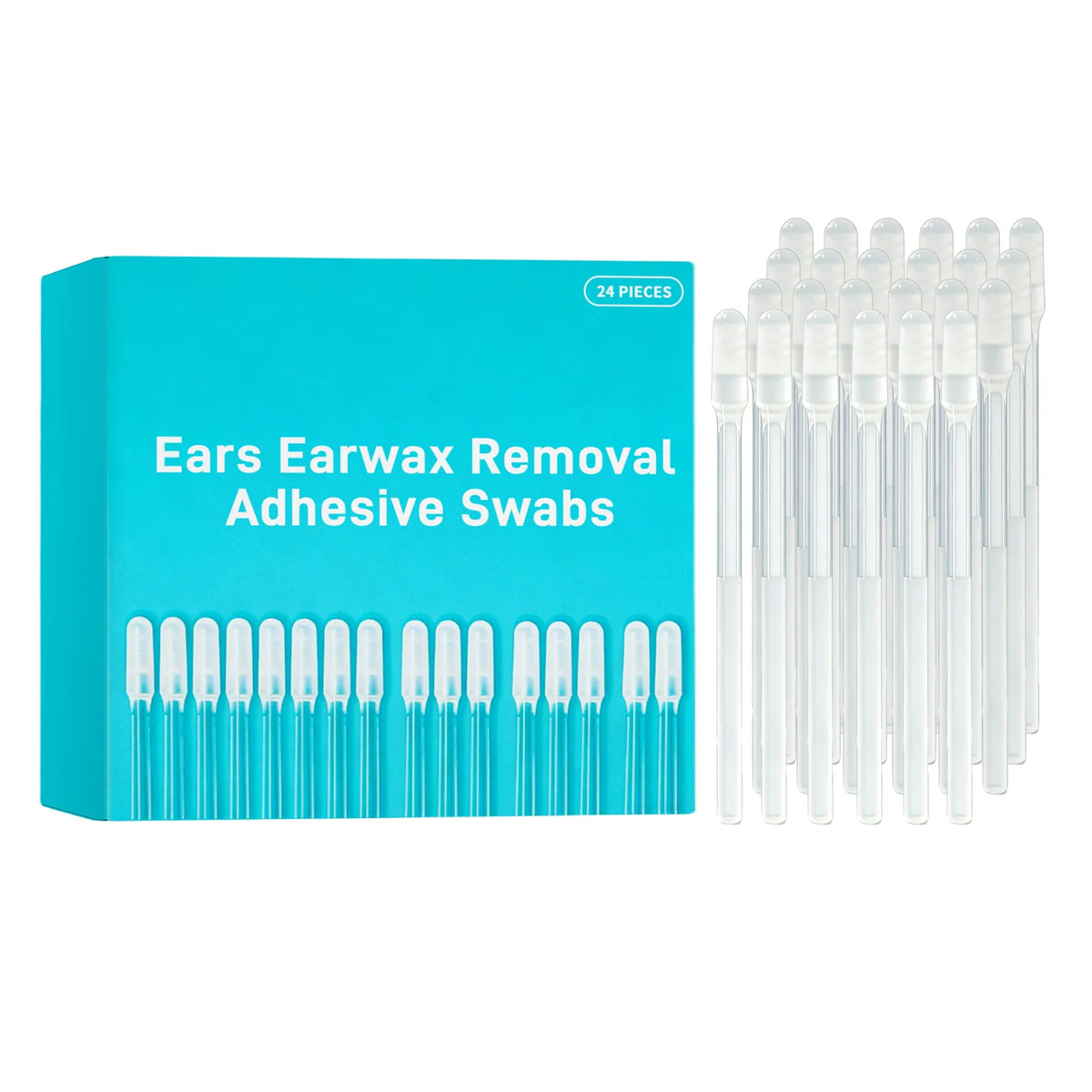 24 Pcs Sticky Ear Wax Removal Swabs – Disposable Ear Cleaner Ear Care Swabs Nixie 24pcs