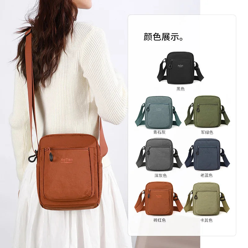 Nixie Unisex Oxford Crossbody Bag – Lightweight Multi-Layer