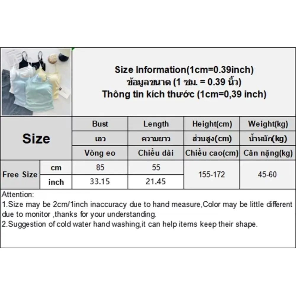 Women's Padded Camisole Sleeveless Vest Slim Fitted Tank Top Padded Camisole Tank Top Nixie