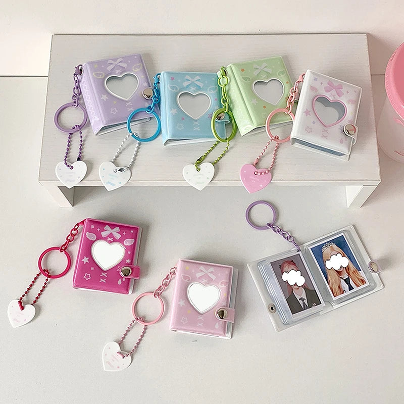 Mini Photo Album Keychain – 32 Pocket Photocard Holder Mini Photo Album Nixie