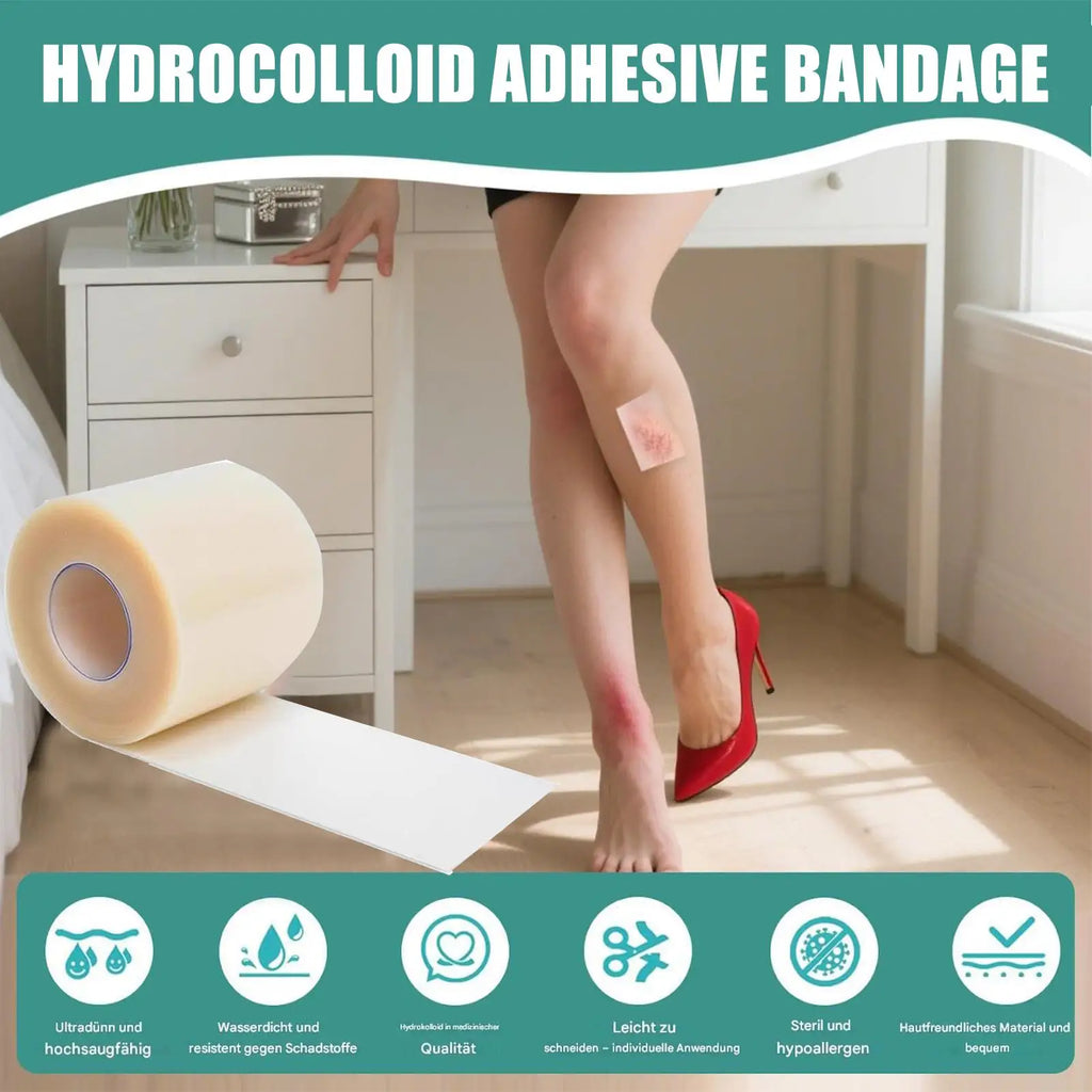 Hydrocolloid Roll Bandage – Waterproof Self-Adhesive Wound Care Hydrocolloid Bandage Nixie