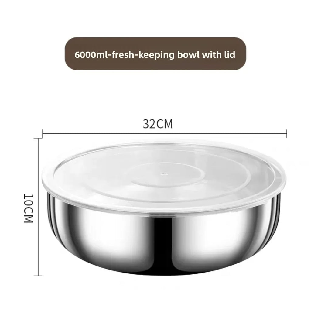 Large Stainless Steel Mixing Bowls – Rust-Resistant, FCM Certified Stainless Steel Mixing Bowl Nixie With cover