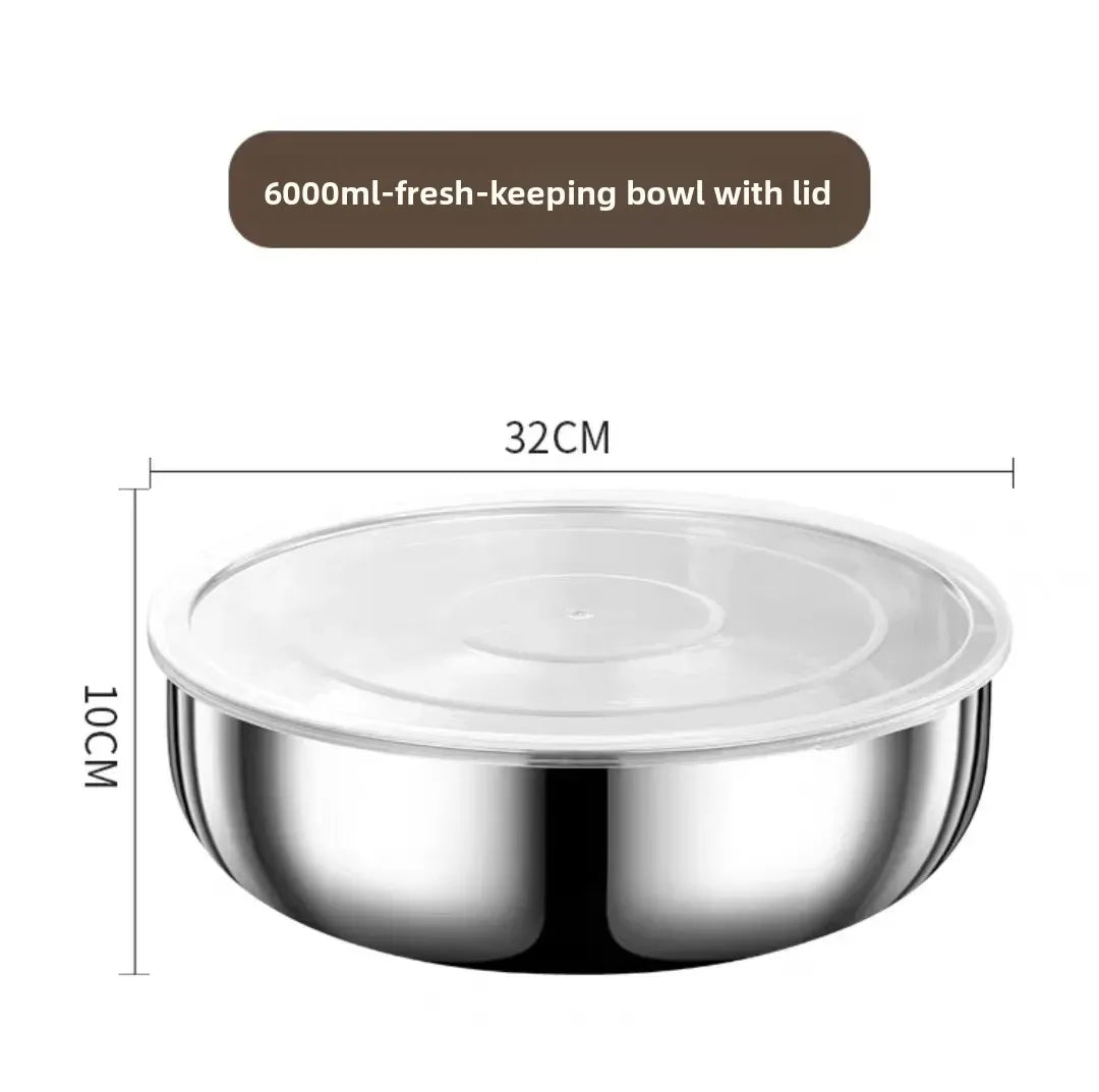 Large Stainless Steel Mixing Bowls – Rust-Resistant, FCM Certified Stainless Steel Mixing Bowl Nixie With cover