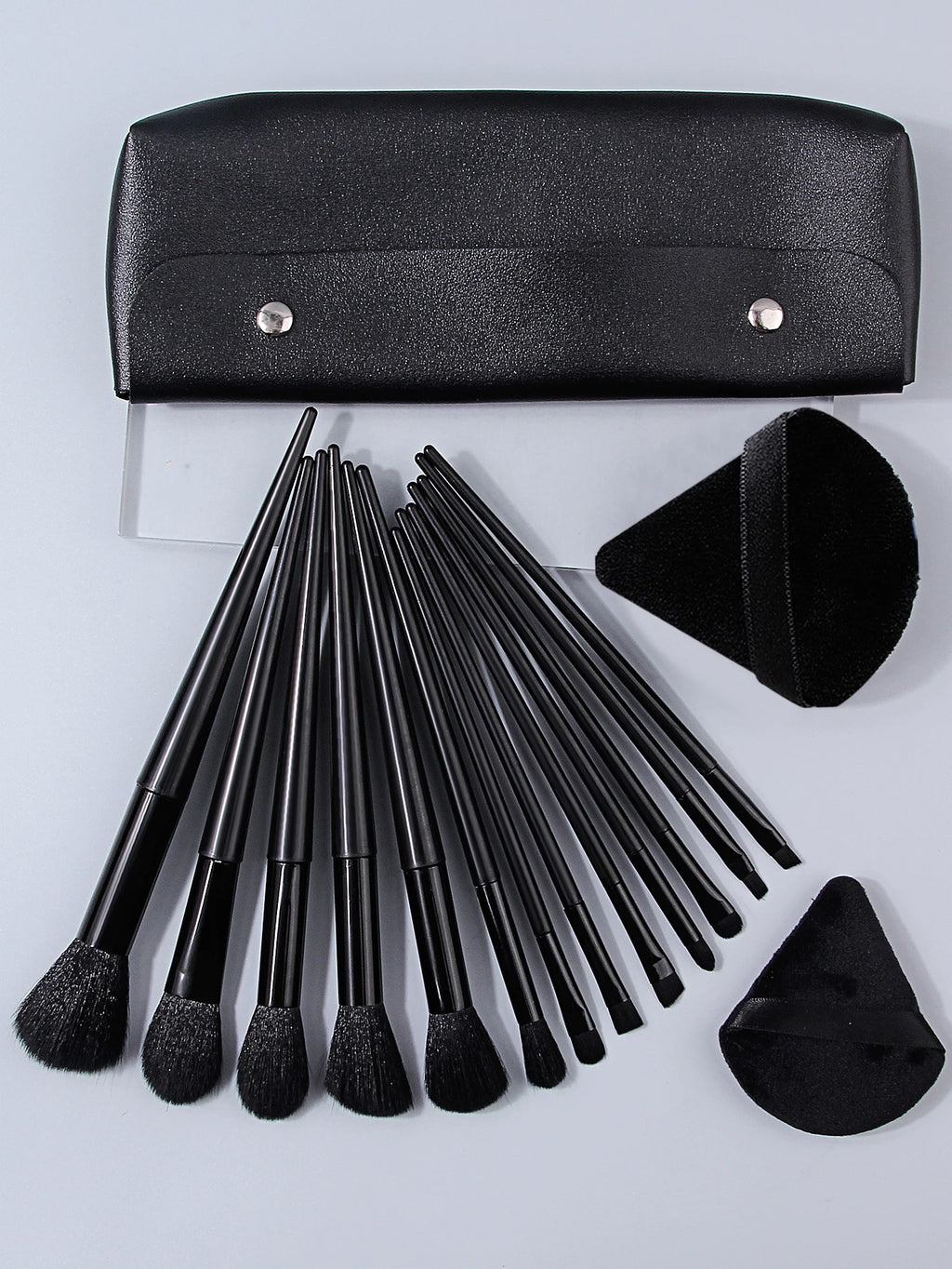 16Pcs Fluffy Makeup Brush Set with Storage Case & Puffs Makeup Brush Set Nixie