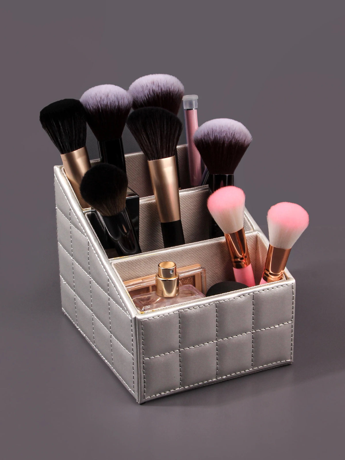3-Tier PU Makeup Brush & Stationery Storage Box | Nixie Makeup Brush Organizer Nixie