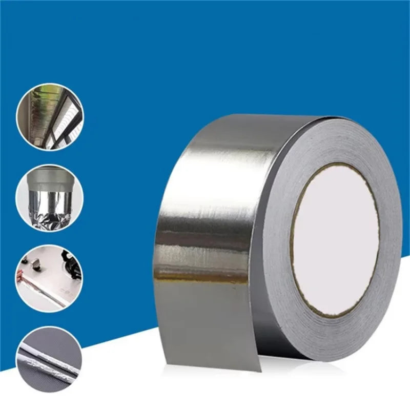 Aluminum Foil Tape – High Temp Heat Insulation & Pipe Repair Aluminum Foil Tape Nixie 20M 3cm