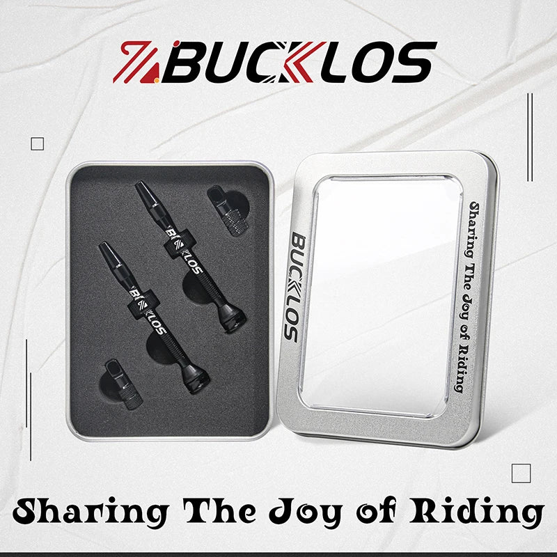 BUCKLOS Tubeless Presta Valve Stems CNC Aluminum MTB Road Bike Tubeless Valve Stems Nixie