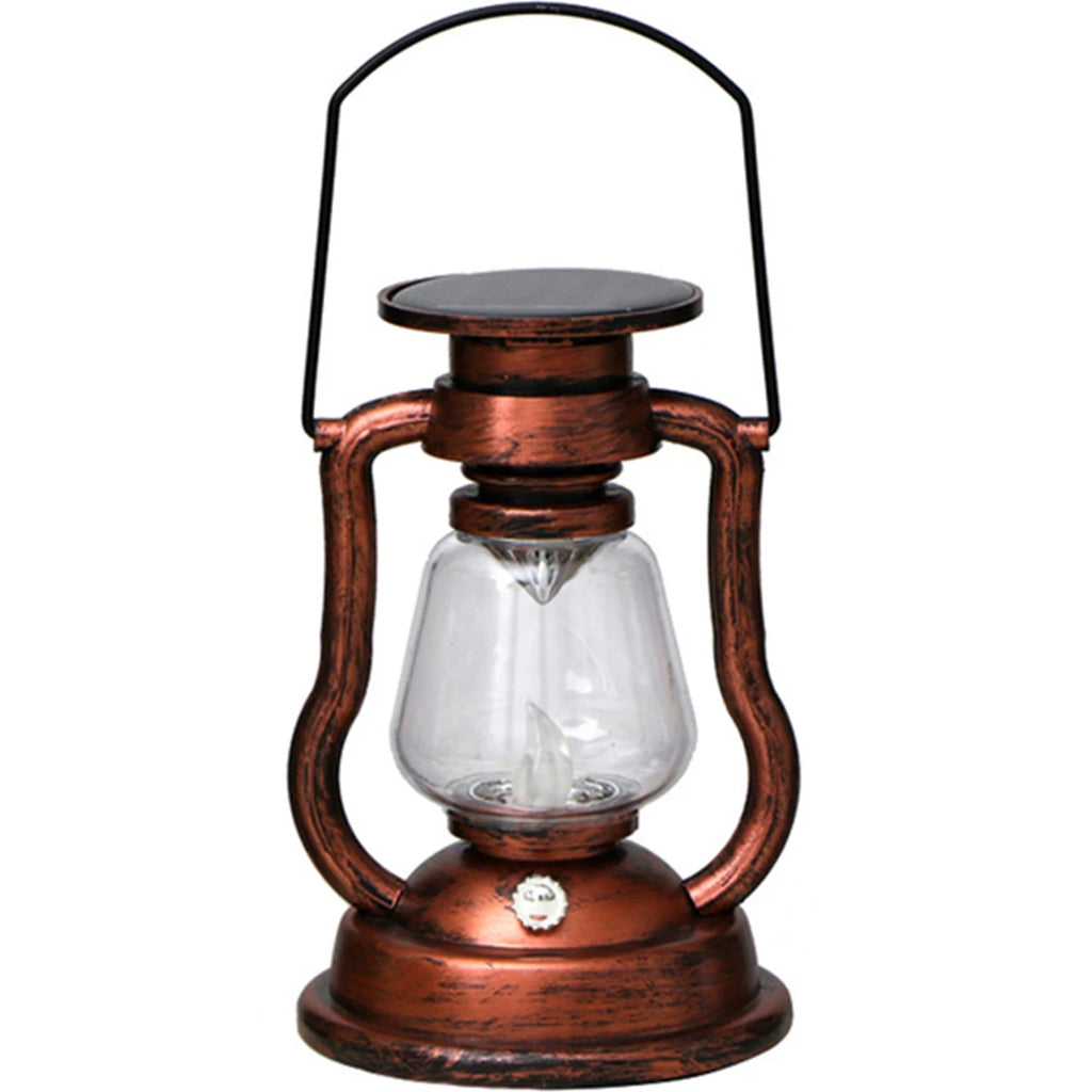 Retro Solar LED Hanging Lantern | Flickering Flameless Outdoor Light Solar Outdoor Lantern Nixie bronze