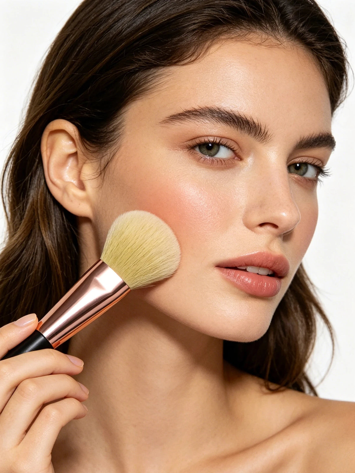 Soft Round Blush Brush – Loose Powder Contouring Makeup Tool Makeup Brush Nixie