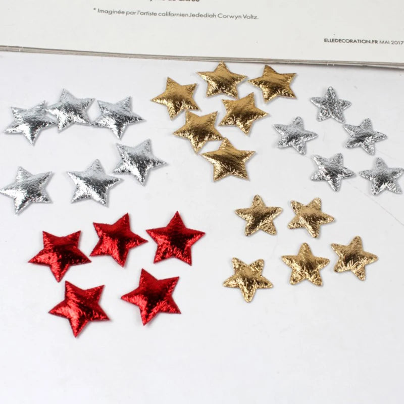 100Pcs Gold & Silver Foam Star Embellishments – DIY Craft Craft Embellishments Nixie